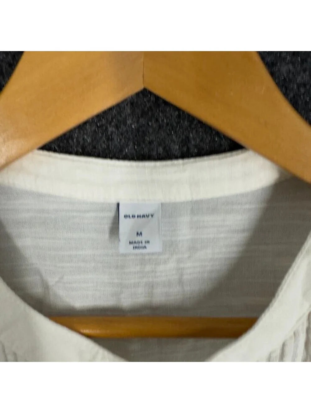 Old Navy Top Women M Medium White Button Up Sleeveless Wide Strap Cotton Casual